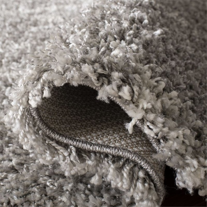 Safavieh Pro Lux 4' x 6' Shag Rug in Gray and Cream