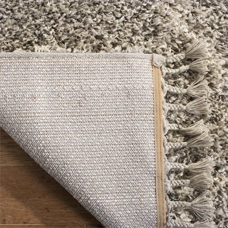 Safavieh Pro Lux 9' x 12' Shag Rug in Gray and Cream
