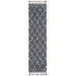 Safavieh Pro Lux 2' x 8' Shag Runner Rug in Cream and Blue