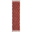 Safavieh Pro Lux 2' x 8' Shag Runner Rug in Rust and Creme