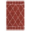 Safavieh Pro Lux 4' x 6' Shag Rug in Rust and Creme