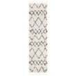 Safavieh Pro Lux 2' x 8' Shag Runner Rug in Cream and Blue