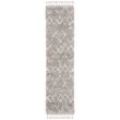 Safavieh Pro Lux 2' x 8' Shag Runner Rug in Gray and Cream