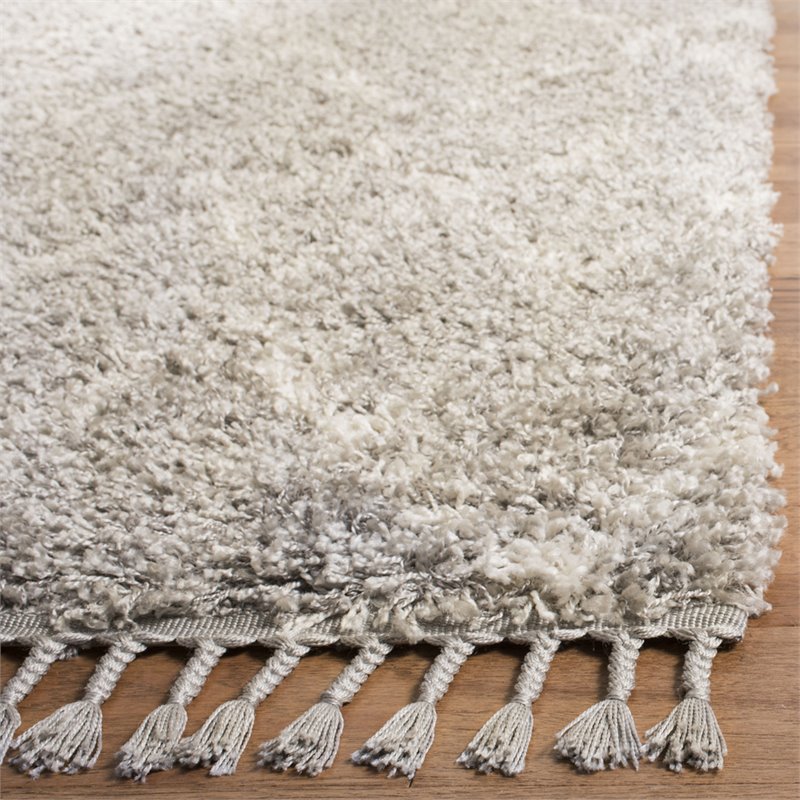 Safavieh Pro Lux 9' x 12' Shag Rug in Gray and Cream