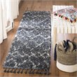 Safavieh Pro Lux 2' x 8' Shag Runner Rug in Cream and Blue