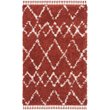 Safavieh Pro Lux 4' x 6' Shag Rug in Rust and Creme
