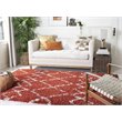 Safavieh Pro Lux 5' x 8' Shag Rug in Rust and Creme