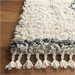 Safavieh Pro Lux 2' x 8' Shag Runner Rug in Cream and Blue