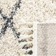 Safavieh Pro Lux 2' x 8' Shag Runner Rug in Cream and Blue