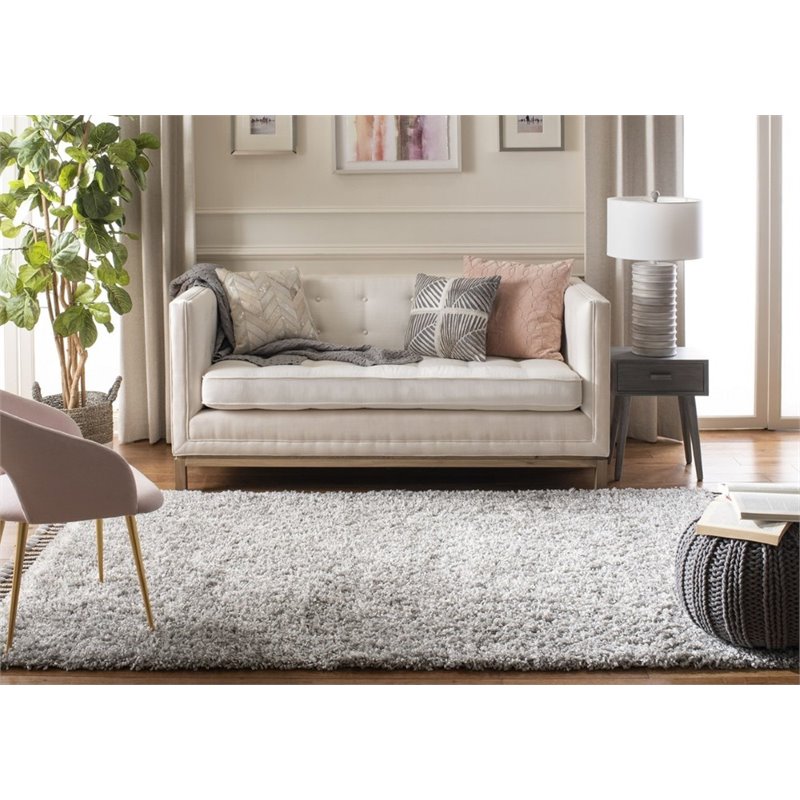 Safavieh Pro Lux 5' x 8' Shag Rug in Gray and Cream