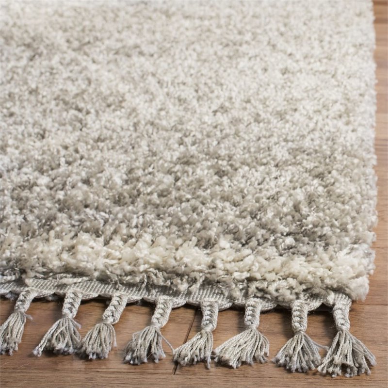 Safavieh Pro Lux 8' x 10' Shag Rug in Gray and Cream