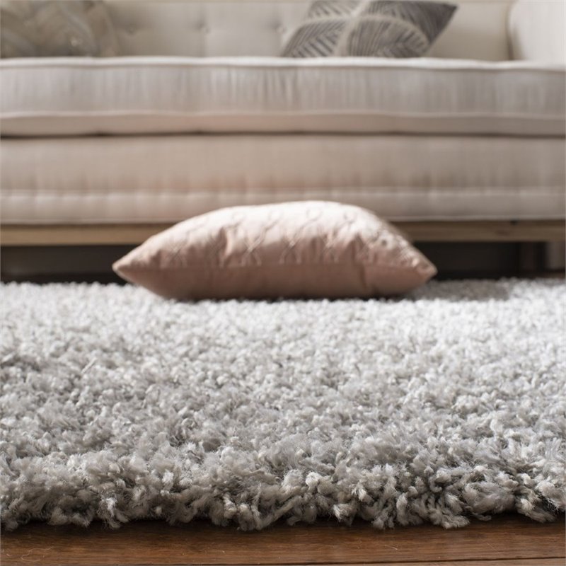 Safavieh Pro Lux 8' x 10' Shag Rug in Gray and Cream