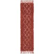 Safavieh Pro Lux 2' x 8' Shag Runner Rug in Rust and Creme