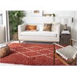 Safavieh Pro Lux 4' x 6' Shag Rug in Rust and Creme