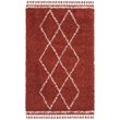 Safavieh Pro Lux 5' x 8' Shag Rug in Rust and Creme