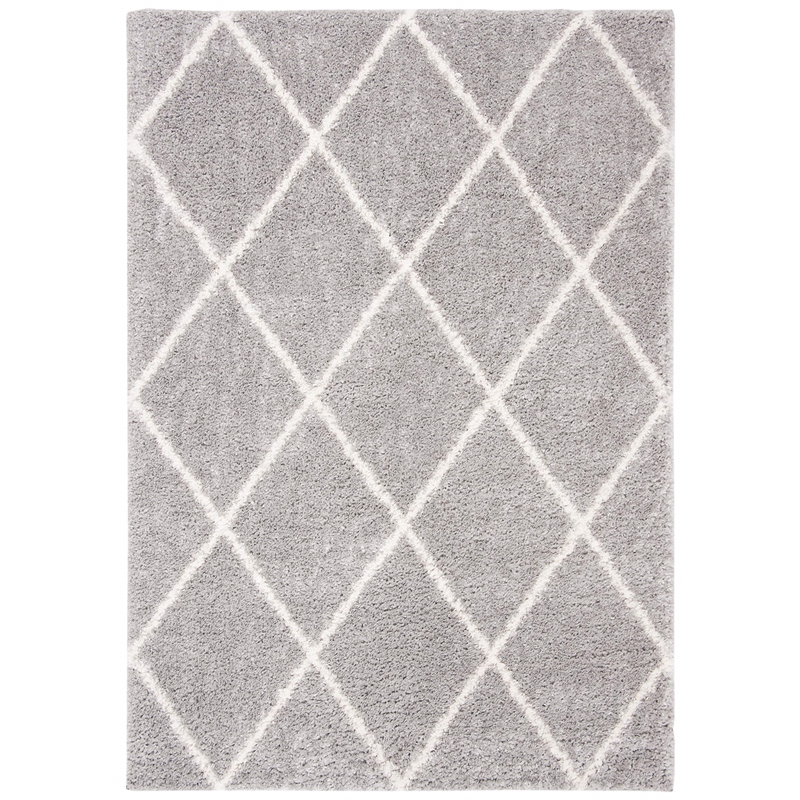 Safavieh Parma 4' x 6' Shag Rug in Gray and Cream