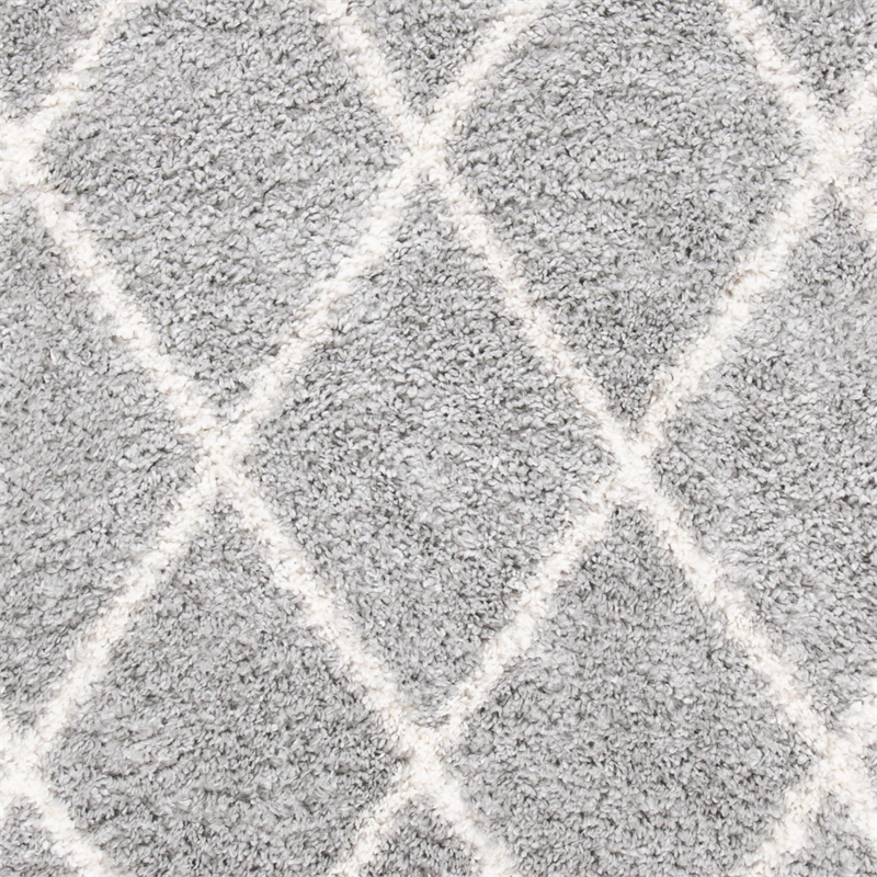 Safavieh Parma 4' x 6' Shag Rug in Gray and Cream