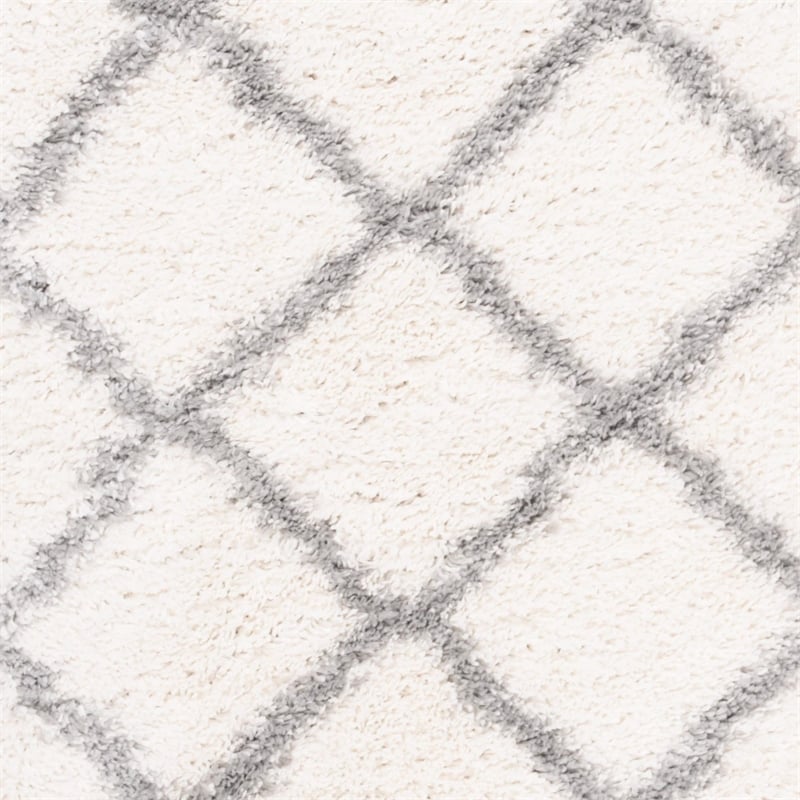 Safavieh Parma 8' x 10' Shag Rug in Cream and Gray