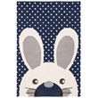 Safavieh 4' x 6' Hand Tufted Wool Rug in Navy and Ivory