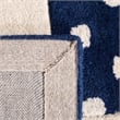 Safavieh 4' x 6' Hand Tufted Wool Rug in Navy and Ivory
