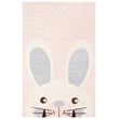 Safavieh 6' x 9' Hand Tufted Wool Rug in Pink and Ivory