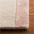 Safavieh 8' x 10' Hand Tufted Wool Rug in Pink and Ivory