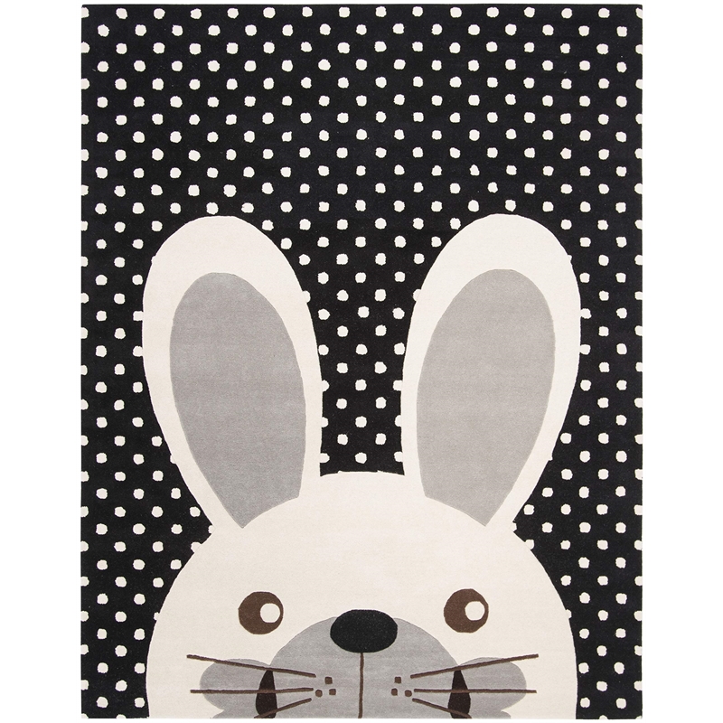 Safavieh 8' x 10' Hand Tufted Wool Rug in Black