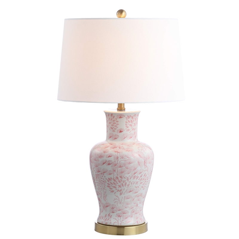 Safavieh Calli Table Lamp in Pink and White (Set of 2)
