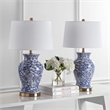 Safavieh Alona Table Lamp in Blue and White (Set of 2)