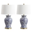 Safavieh Alona Table Lamp in Blue and White (Set of 2)