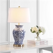 Safavieh Alona Table Lamp in Blue and White (Set of 2)