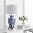 Safavieh Alona Table Lamp in Blue and White (Set of 2)