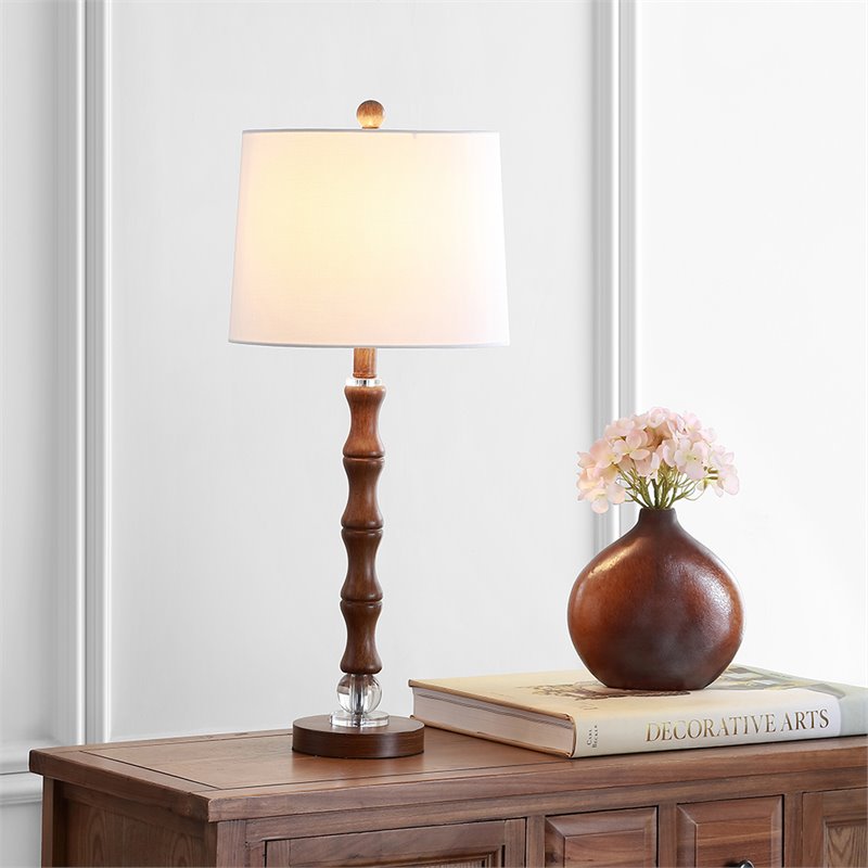 dark wood table lamp