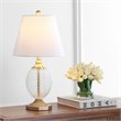 Safavieh Kaiden Glass Table Lamp in Nickel