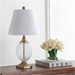 Safavieh Kaiden Glass Table Lamp in Nickel