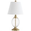 Safavieh Kaiden Glass Table Lamp in Nickel