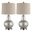 Safavieh Atlas Glass Table Lamp in Silver and Ivory