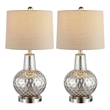 Safavieh Atlas Glass Table Lamp in Silver and Ivory