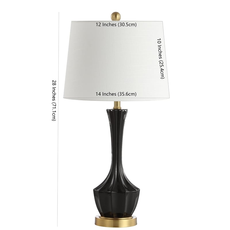 Safavieh Ronan Glass Table Lamp in Black and Gold