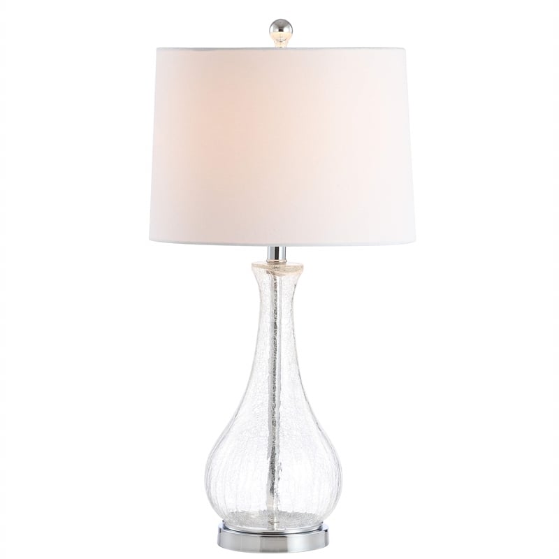 Safavieh Finnley Glass Table Lamp in Chrome