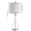 Safavieh Finnley Glass Table Lamp in Chrome
