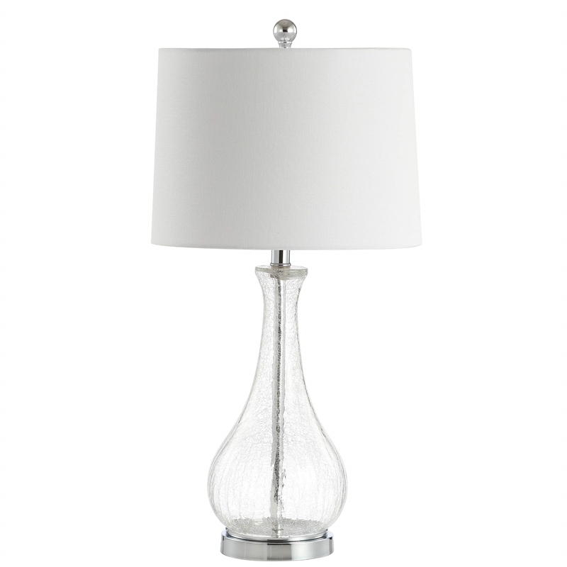 Safavieh Finnley Glass Table Lamp in Chrome
