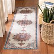 Safavieh Aria 2' x 8' Runner Rug in Ivory and Navy