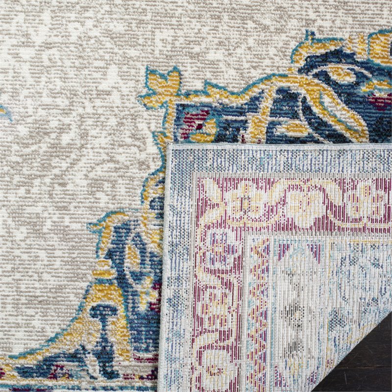 Safavieh Aria 2' x 8' Runner Rug in Ivory and Navy