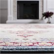 Safavieh Aria 2' x 8' Runner Rug in Ivory and Navy