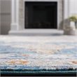 Safavieh Aria 2' x 8' Runner Rug in Navy and Ivory