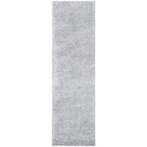 Safavieh August 2'3&quot x 8' Shag Runner Rug in Silver