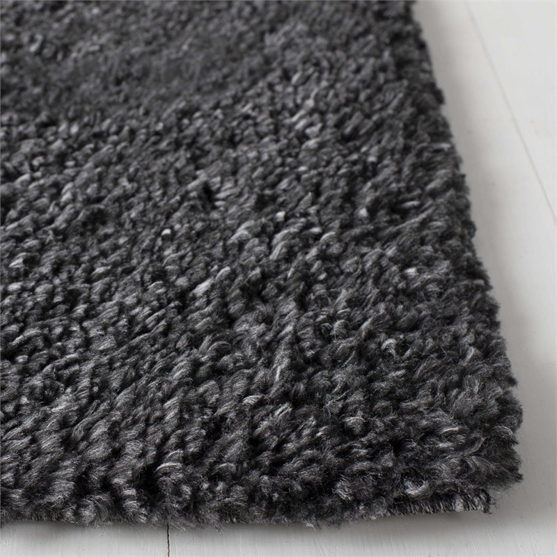 Safavieh August 9' x 12' Shag Rug in Charcoal
