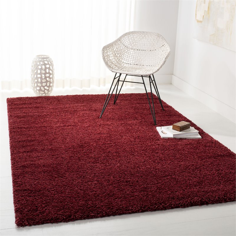 Safavieh August 4' x 6' Shag Rug in Burgundy