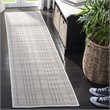 Safavieh Bermuda 2' x 8' Runner Rug in Ivory and Light Gray